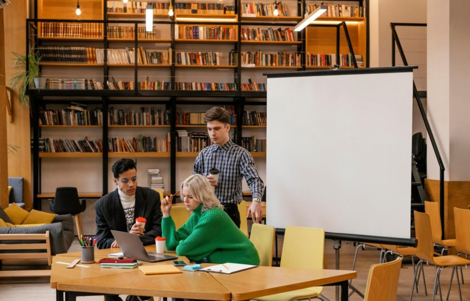 Estudiante analizando gráficos financieros en computadora